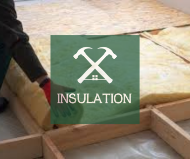 Rolls of insulation material for walls and roofs.