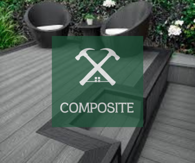 Composite decking and fencing boards in modern finishes.