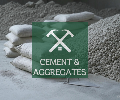 Cement bags and aggregate materials for construction
