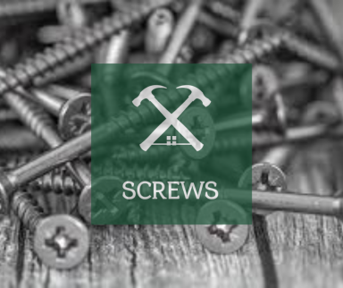 Diverse screw types for construction and DIY projects