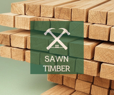 Assorted sawn timber planks in natural wood tones